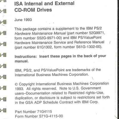 ISA Internal and External CD-ROM Drives
