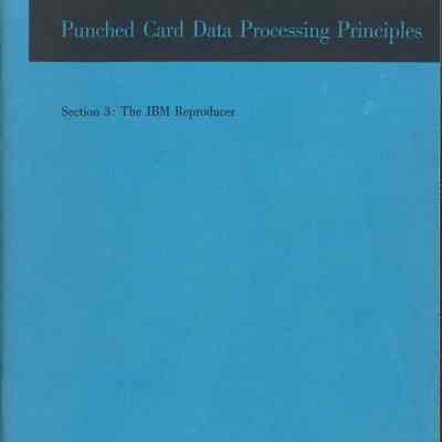 Punched Card Data Processing Principles