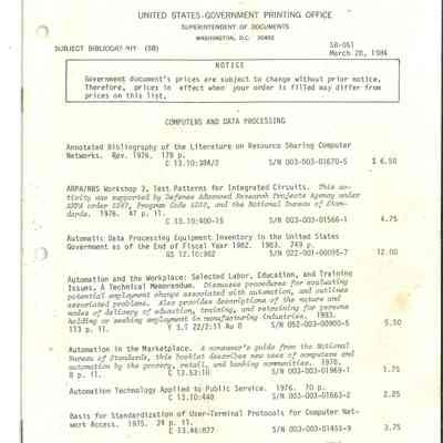 Subject Bibliography
