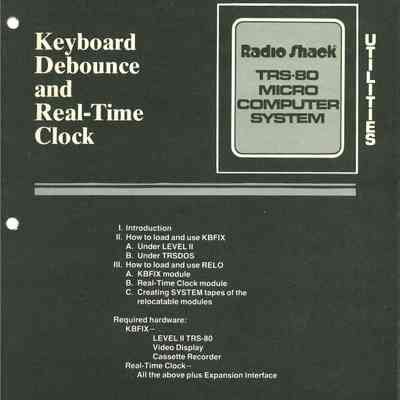 Keyboard Debounce and Real-Time Clock