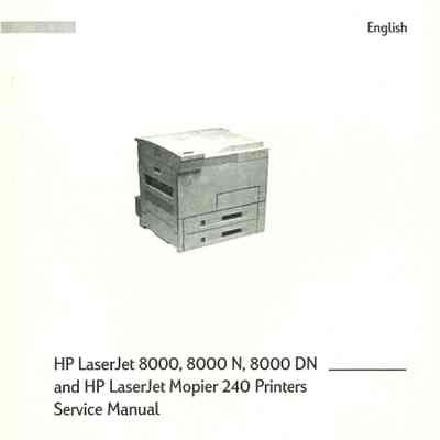 HP LaserJet 8000, 8000 N, 8000 DN and HP LaserJet Mopier 240 Printers
