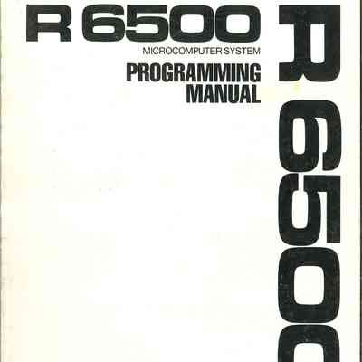 R 6500 Microcomputer System : Programming Manual