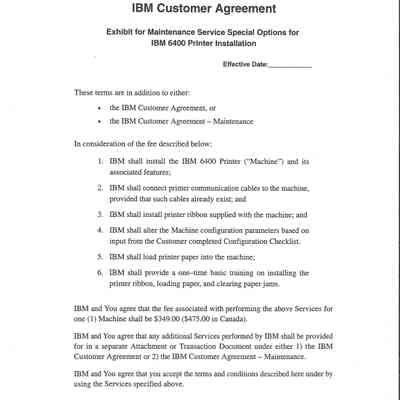 IBM Customer Agreement