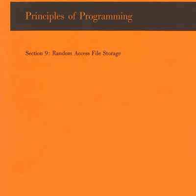 Principles of Programming