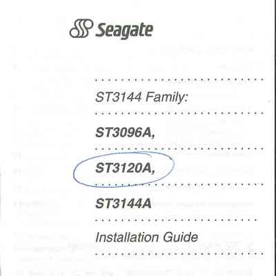 Seagate ST3144 Family