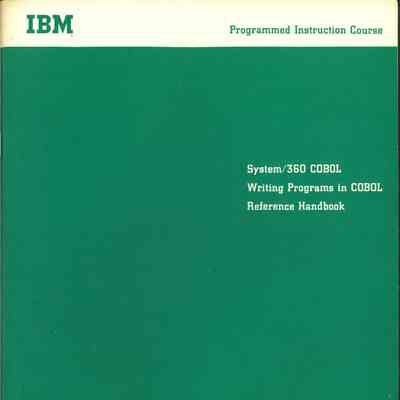 System/360 COBOL Writing Programs in COBOL
