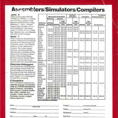 Assemblers/Simulators/Compilers
