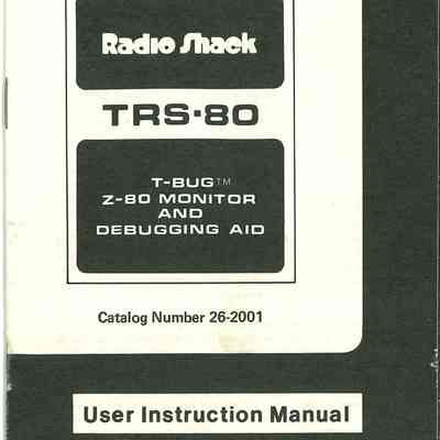 TRS-80 T-BUG Z-80 Monitor and Debugging Aid