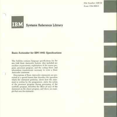 Basic Autocoder for IBM 1440