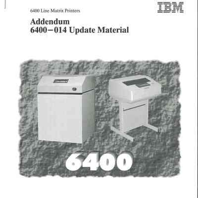 Addendum 6400-014 Update Material