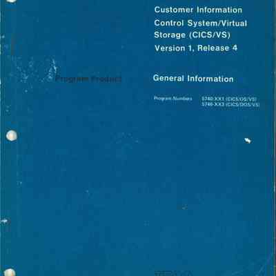 Customer Information Control System/Virtual Storage (CICS/VS) Version 1, Release 4