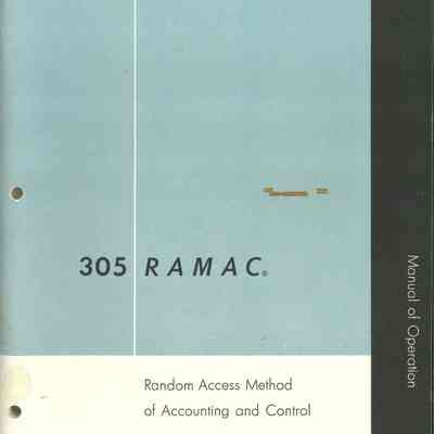 305 RAMAC : Random Access Method of Accounting and Control : Manual of Operation
