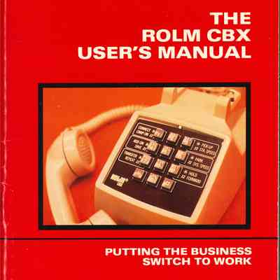 The ROLM CBX User's Manual