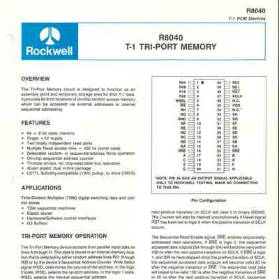 R8040 T-1 Tri-Port Memory