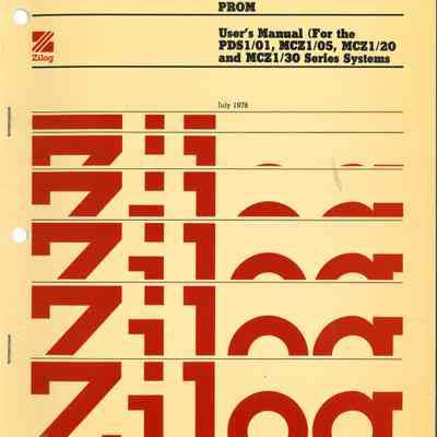 PROM : User's Manual (For the PDS 1/01, MCZ 1/05, MCZ 1/20 and MCZ 1/30 Series Systems