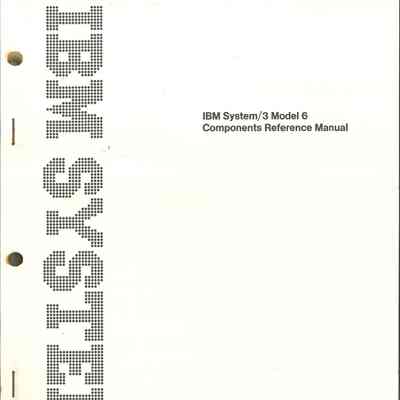 IBM System/3 Model 6 : Components Reference Manual