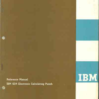 IBM 604 Electronic Calculating Punch
