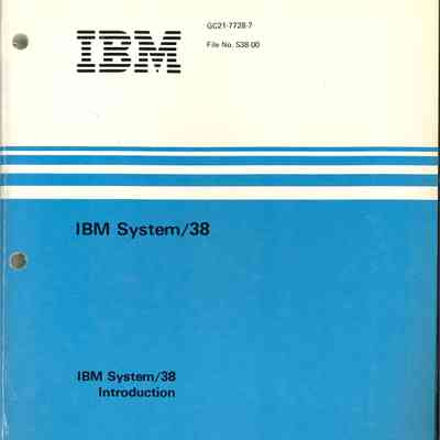 IBM System/38 : Introduction