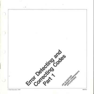 Error Detecting and Correcting Codes Part 1
