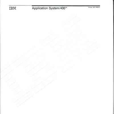 Application System/400 Documentation Binder