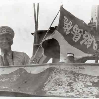 Coye with flag
