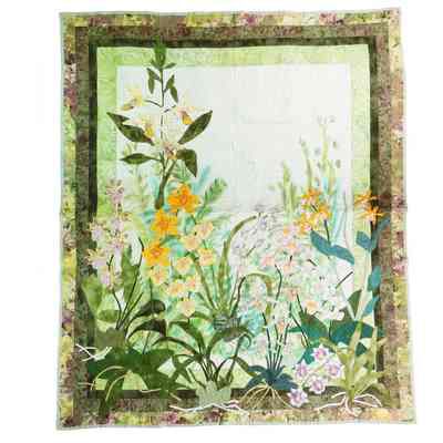 Tall Flower & Green Frame