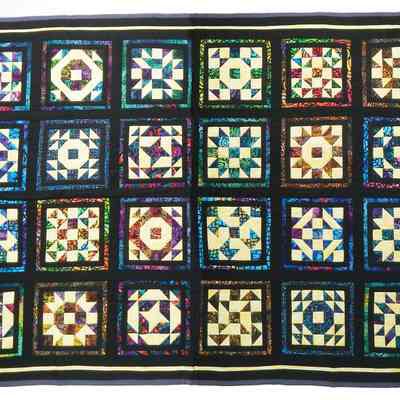 Patchwork Yellow/Black 24 block