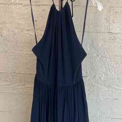 Navy halter dress