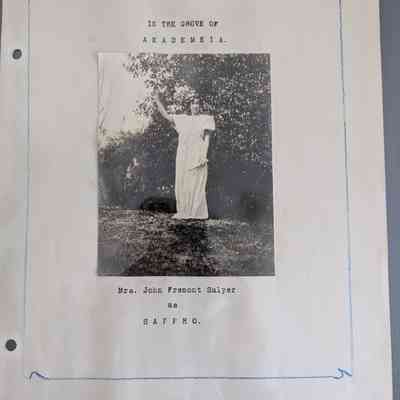 Mrs. John Fremont Salyer 1928: included in Greek Drama presentation
