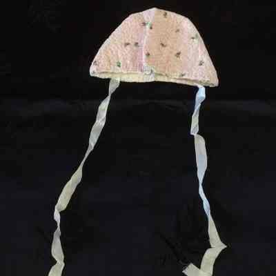 Floral printed cotton quilted baby bonnet