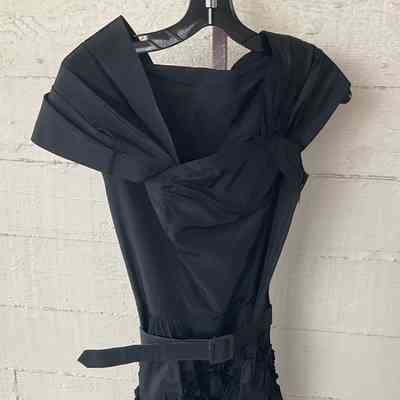 Black taffeta cocktail dress
