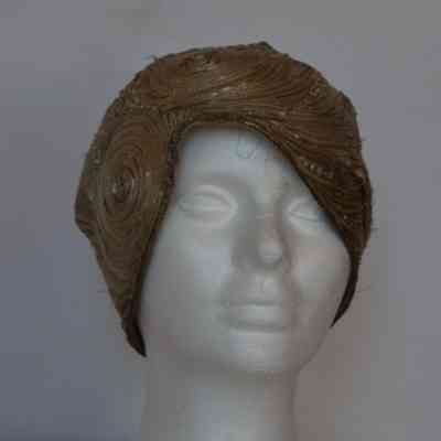 Metallic cord embroidered cloche