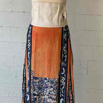 Antique Chinese wrap skirt