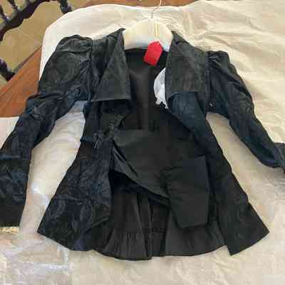 Black silk damask jacket