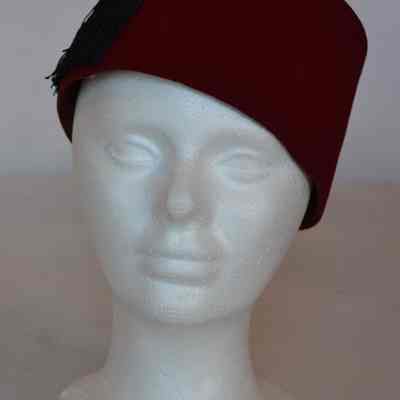 Wool Fez with Black Tassel at Crown