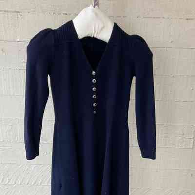Long sleeve knee length knit dress