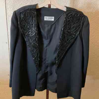 Evening jacket with beaded lapel