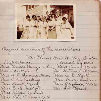 Photo of original members from minute book
