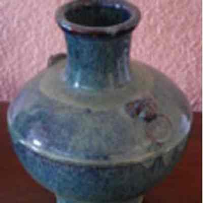 Blue celadon vase