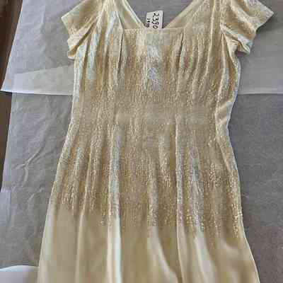 Off-white sequin dress