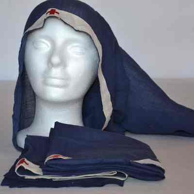 Cotton Veils with Red Cross Symbol