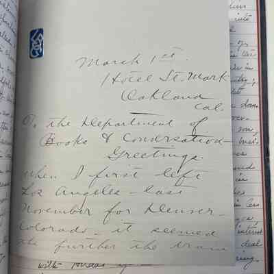 Letter from Lillian Burkhart Goldsmith, circa 1906-1911