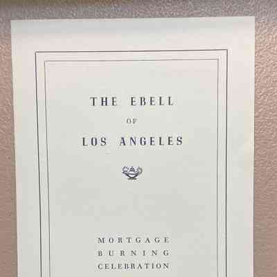 Mortgage Burning Celebration program. May 5, 1948