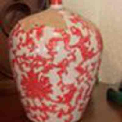 Red and White jars