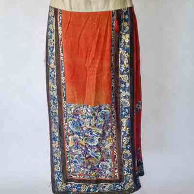 Antique Chinese wrap skirt