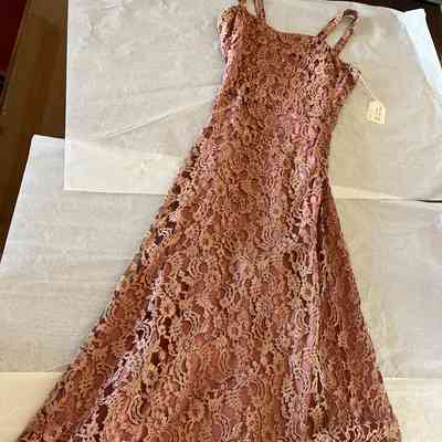 2pc 1930s Lace dress and jacket with velvet cording
