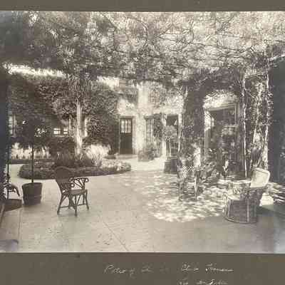Sixth clubhouse location. 1719 S. Figueroa clubhouse Patio, 1905-1927