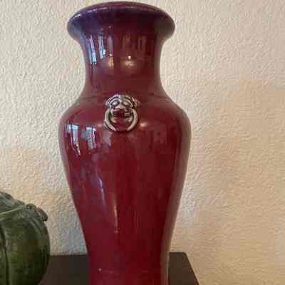 Ox blood vase
