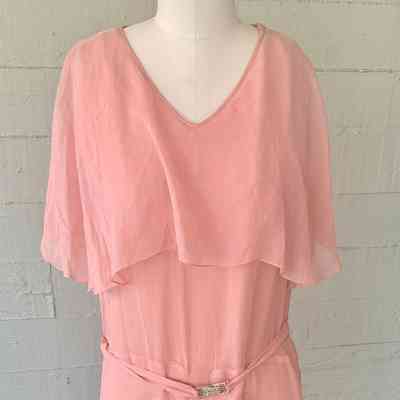 Crinkle silk chiffon party dress