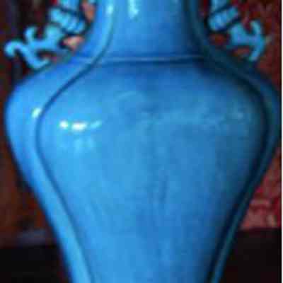 Turquoise celedon vase